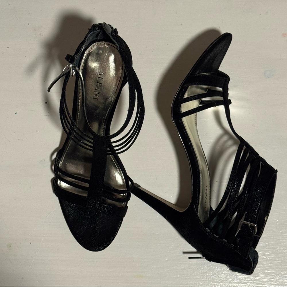 Elegant Black Strappy Heels - Alfani